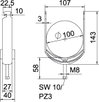 Abraçadeira BBS 2056 90-100mm Aço Galvanizado por imersão a quente após maquinação