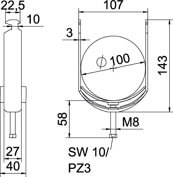 Abraçadeira BBS 2056 90-100mm Aço Galvanizado por imersão a quente após maquinação – Imagem 2 de 2