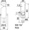 Abraçadeira BBS 2056 dupla 12-16mm Aço inoxidável, livre de ferrugem A2 1.4301 brilhante, pós-tratamento
