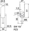 Abraçadeira BBS 2056 dupla 16-22mm Aço inoxidável, livre de ferrugem A2 1.4301 brilhante, pós-tratamento