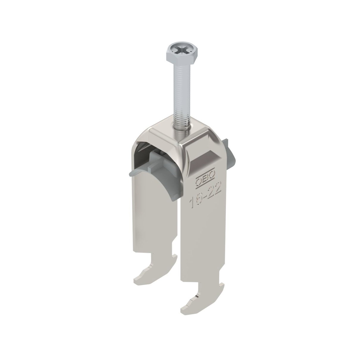 Abraçadeira BBS 2056 dupla 16-22mm Aço inoxidável, livre de ferrugem A2 1.4301 brilhante, pós-tratamento