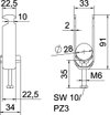 Abraçadeira BBS 2056 dupla 22-28mm Aço inoxidável, livre de ferrugem A2 1.4301 brilhante, pós-tratamento