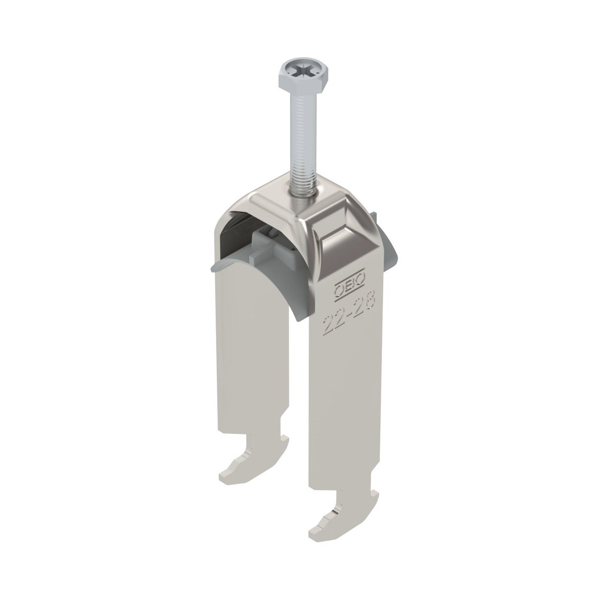 Abraçadeira BBS 2056 dupla 22-28mm Aço inoxidável, livre de ferrugem A2 1.4301 brilhante, pós-tratamento