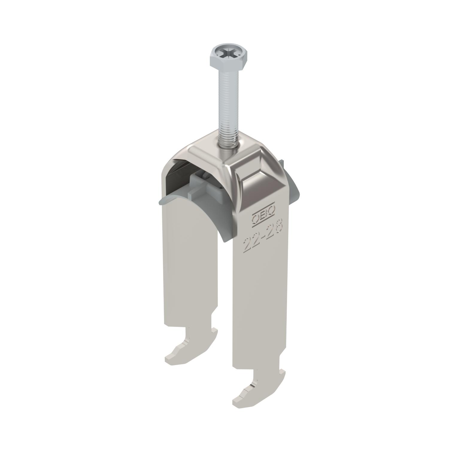 Abraçadeira BBS 2056 dupla 22-28mm Aço inoxidável, livre de ferrugem A2 1.4301 brilhante, pós-tratamento