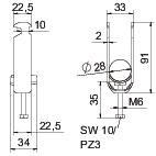 Abraçadeira BBS 2056 dupla 22-28mm Alumínio – Imagem 2 de 2