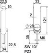 Abraçadeira BBS 2056 tripla 22-28mm Alumínio