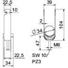 Abraçadeira BBS 2056 dupla 28-34mm Alumínio