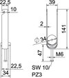 Abraçadeira BBS 2056 tripla 28-34mm Alumínio