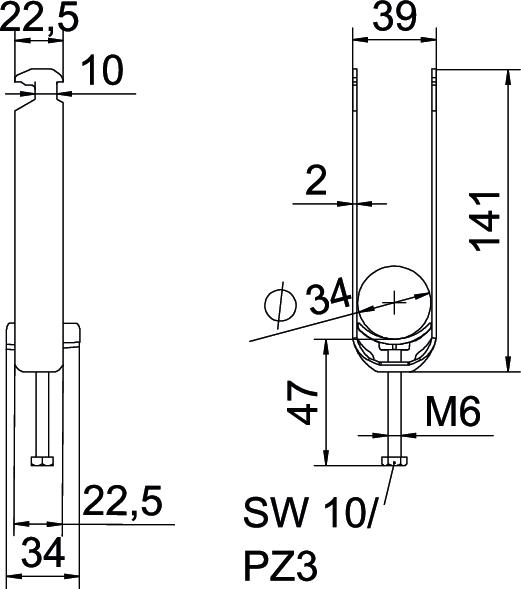 Abraçadeira BBS 2056 tripla 28-34mm Alumínio – Imagem 2 de 2