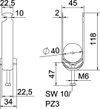 Abraçadeira BBS 2056 dupla 34-40mm Alumínio