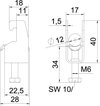 Abraçadeira BBS 2056 08-12mm Aço Galvanizado por imersão a quente após maquinação