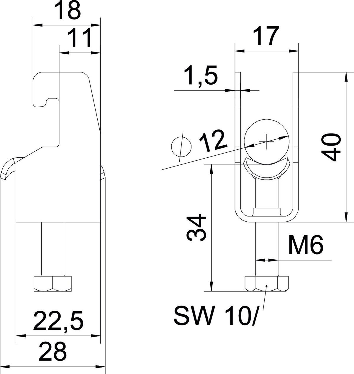 Abraçadeira BBS 2056 08-12mm Aço Galvanizado por imersão a quente após maquinação – Imagem 2 de 2