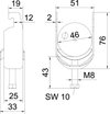 Abraçadeira BBS 2056 40-46mm Aço Galvanizado por imersão a quente após maquinação