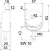 Abraçadeira BBS 2056 46-52mm Aço Galvanizado por imersão a quente após maquinação