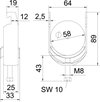Abraçadeira BBS 2056 52-58mm Aço Galvanizado por imersão a quente após maquinação
