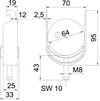 Abraçadeira BBS 2056 58-64mm Aço Galvanizado por imersão a quente após maquinação