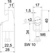 Abraçadeira BBS 2056 08-12mm Aço inoxidável A4 1.4571 brilhante, pós-tratamento