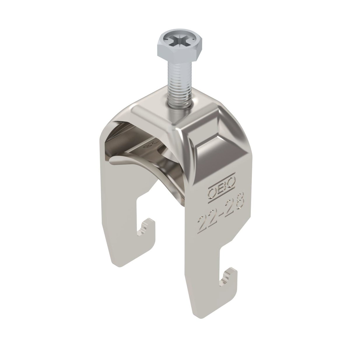 Abraçadeira BBS 2056 22-28mm Aço inoxidável A4 1.4571 brilhante, pós-tratamento