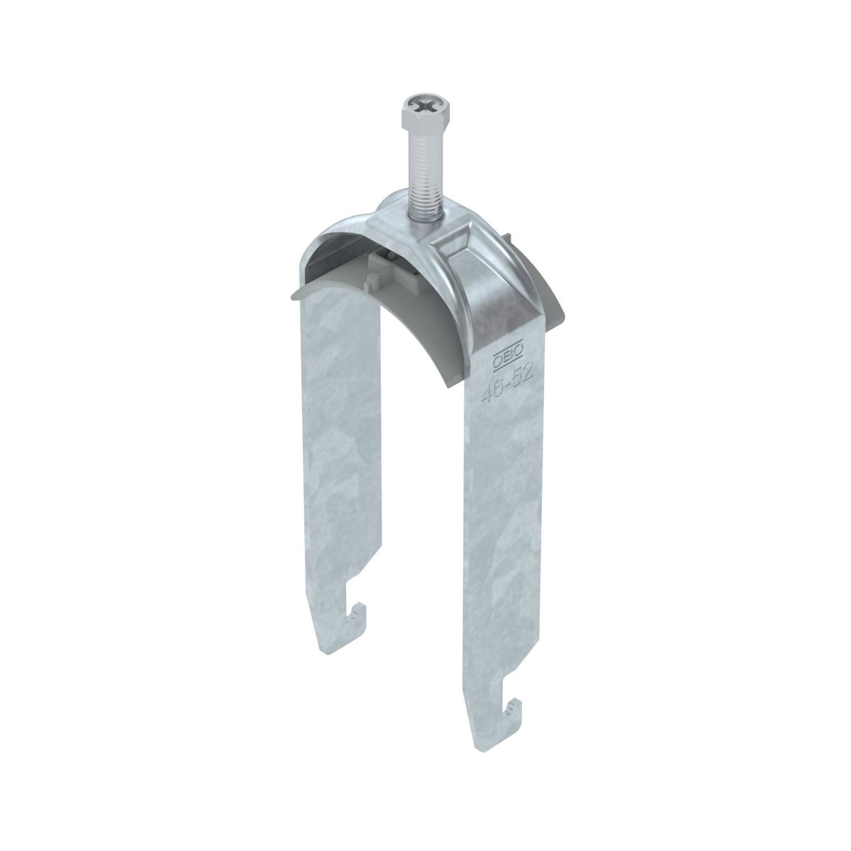 Abraçadeira BBS 2056 dupla 52-58mm Aço Galvanizado por imersão a quente após maquinação
