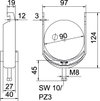 Abraçadeira BBS 2056 82-90mm Aço Galvanizado por imersão a quente após maquinação