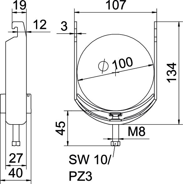 Abraçadeira BBS 2056 90-100mm Aço Galvanizado por imersão a quente após maquinação – Imagem 2 de 2