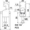 Abraçadeira BBS 2056 12-16mm Alumínio
