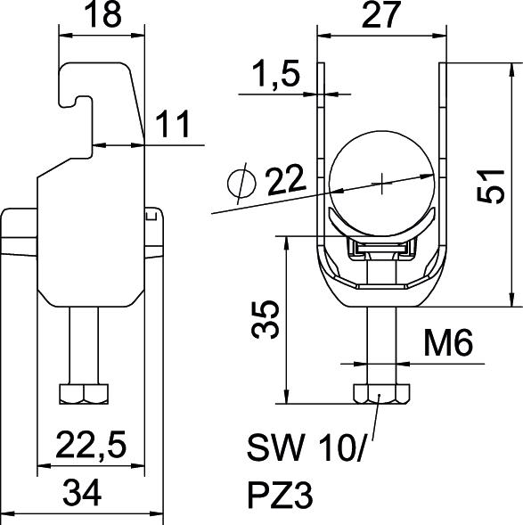 Abraçadeira BBS 2056 16-22mm Alumínio – Imagem 2 de 2