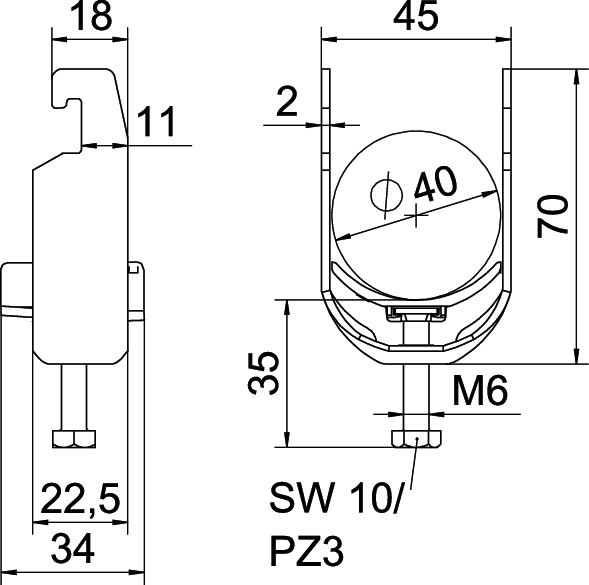 Abraçadeira BBS 2056 34-40mm Alumínio – Imagem 2 de 2