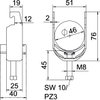 Abraçadeira BBS 2056 40-46mm Alumínio