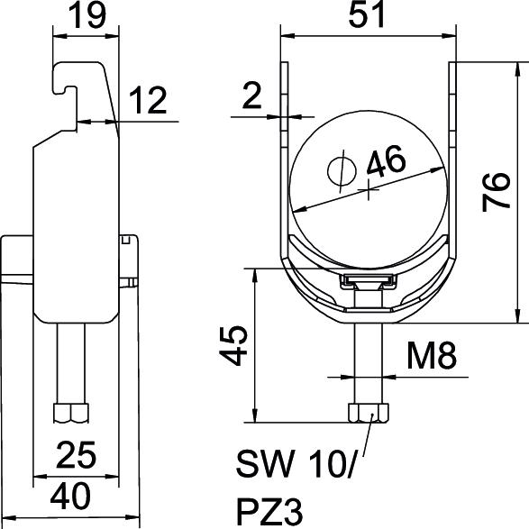 Abraçadeira BBS 2056 40-46mm Alumínio – Imagem 2 de 2