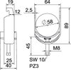 Abraçadeira BBS 2056 52-58mm Alumínio