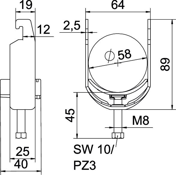 Abraçadeira BBS 2056 52-58mm Alumínio – Imagem 2 de 2
