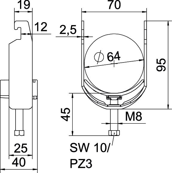 Abraçadeira BBS 2056 58-64mm Alumínio – Imagem 2 de 2