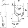 Abraçadeira BBS 2056 40-46mm Aço Galvanizado por imersão a quente após maquinação