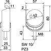 Abraçadeira BBS 2056 46-52mm Aço Galvanizado por imersão a quente após maquinação