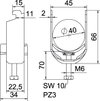 Abraçadeira BBS 2056 34-40mm Aço Galvanizado por imersão a quente após maquinação