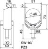 Abraçadeira BBS 2056 40-46mm Aço Galvanizado por imersão a quente após maquinação