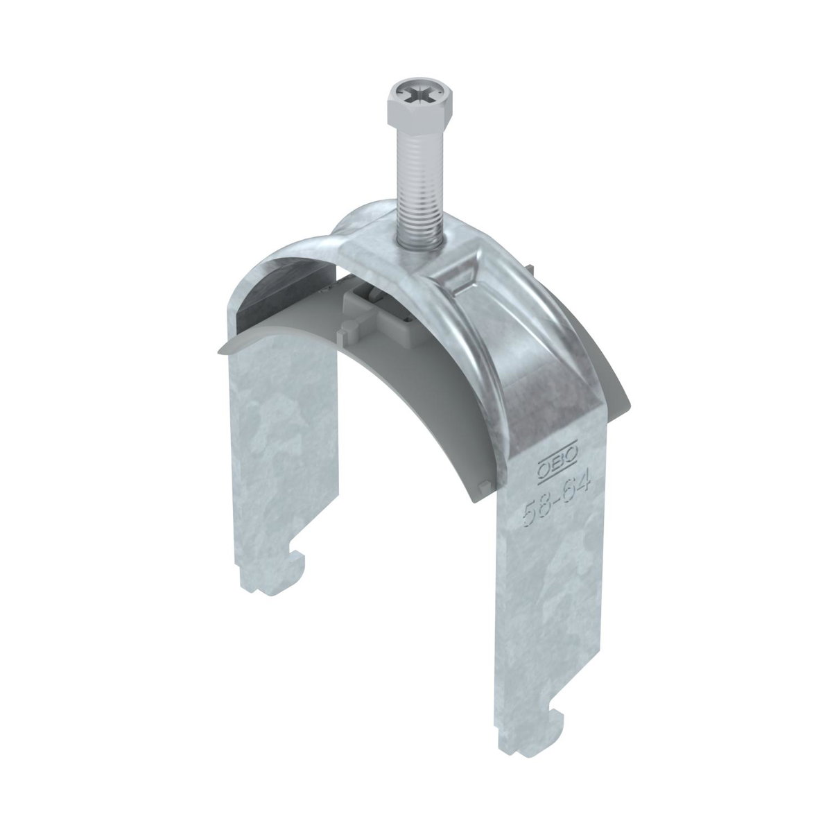 Abraçadeira BBS 2056 58-64mm Aço Galvanizado por imersão a quente após maquinação