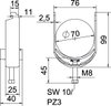 Abraçadeira BBS 2056 64-70mm Aço Galvanizado por imersão a quente após maquinação