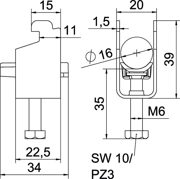 Abraçadeira BBS 2056 12-16mm Alumínio – Imagem 2 de 2