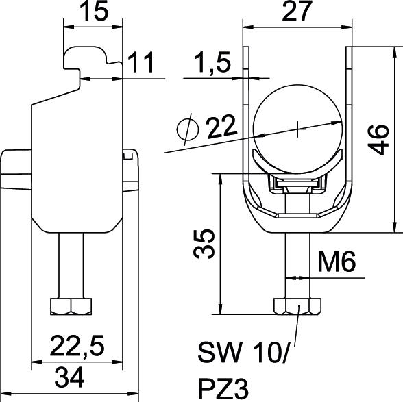 Abraçadeira BBS 2056 16-22mm Alumínio – Imagem 2 de 2