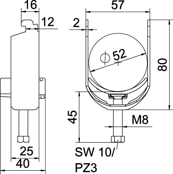 Abraçadeira BBS 2056 46-52mm Alumínio – Imagem 2 de 2