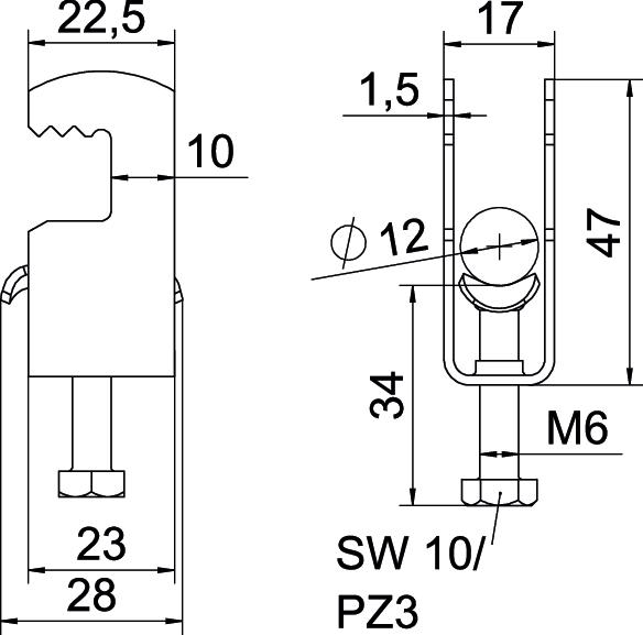 Abraçadeira BBS 2056 08-12mm Aço Galvanizado por imersão a quente após maquinação – Imagem 2 de 2