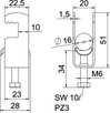 Abraçadeira BBS 2056 12-16mm Aço Galvanizado por imersão a quente após maquinação