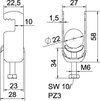 Abraçadeira BBS 2056 16-22mm Aço Galvanizado por imersão a quente após maquinação
