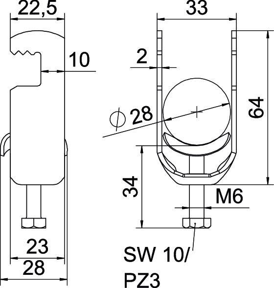 Abraçadeira BBS 2056 22-28mm Aço inoxidável, livre de ferrugem A2 1.4301 brilhante, pós-tratamento – Imagem 2 de 2