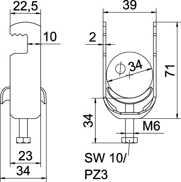 Abraçadeira BBS 2056 28-34mm Aço inoxidável, livre de ferrugem A2 1.4301 brilhante, pós-tratamento – Imagem 2 de 2