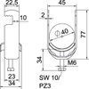 Abraçadeira BBS 2056 34-40mm Aço inoxidável, livre de ferrugem A2 1.4301 brilhante, pós-tratamento