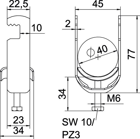 Abraçadeira BBS 2056 34-40mm Aço inoxidável, livre de ferrugem A2 1.4301 brilhante, pós-tratamento – Imagem 2 de 2