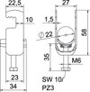 Abraçadeira BBS 2056 16-22mm Aço Galvanizado por imersão a quente após maquinação